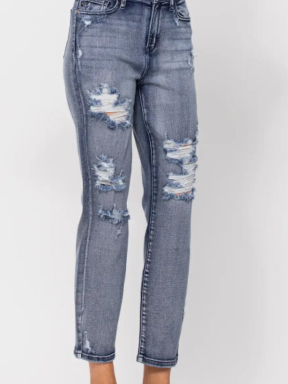 Judy Blue High Rise Destroyed Boyfriend Jeans NWT